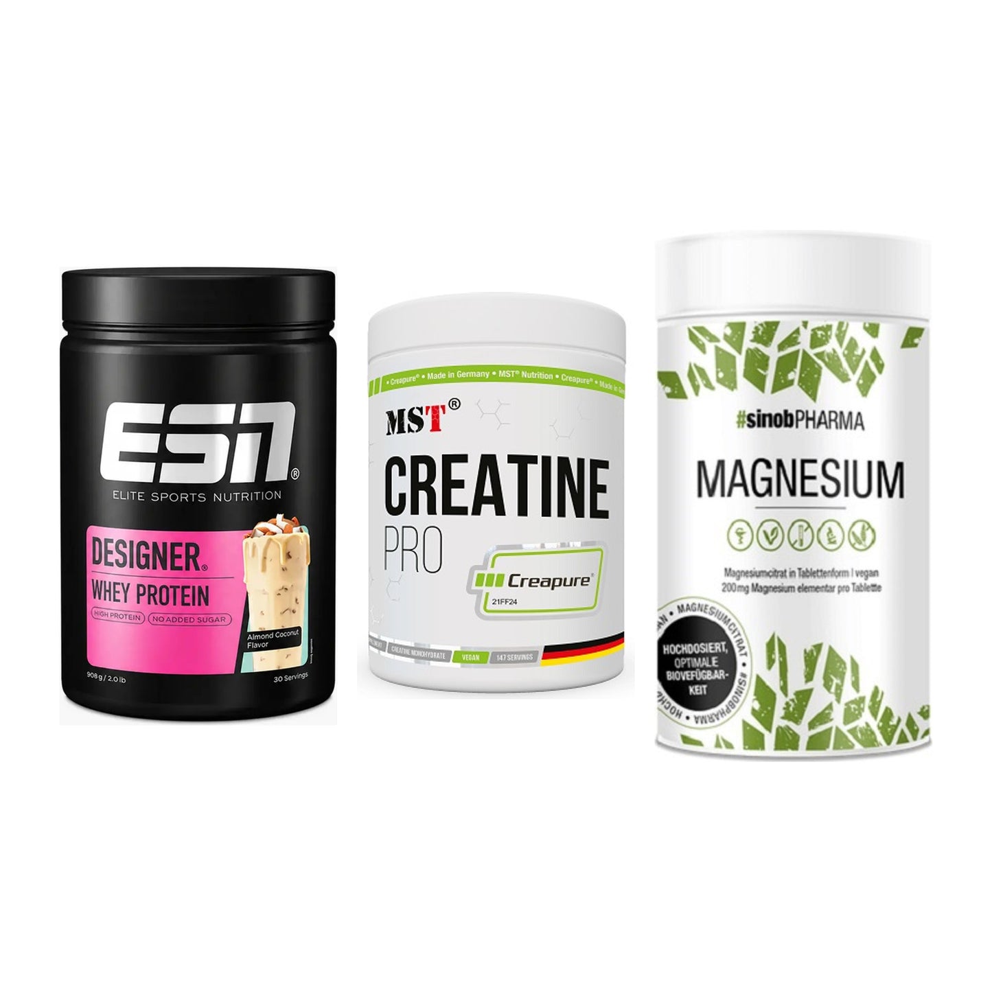 Einsteiger-Set: ESN Designer + MST Creatin Pro + Sinob Magnesium – alle enthaltenen Artikel