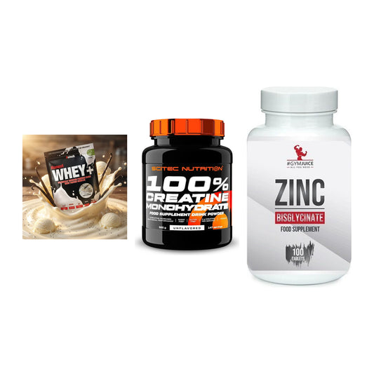 Einsteiger-Set: Sinob Honest + Scitec Creatine + #GYMJUICE ZINC – alle enthaltenen Artikel