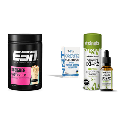 Einsteiger-Set: ESN Designer + NNT Creatin + Sinob Vitamin D3 – alle enthaltenen Artikel