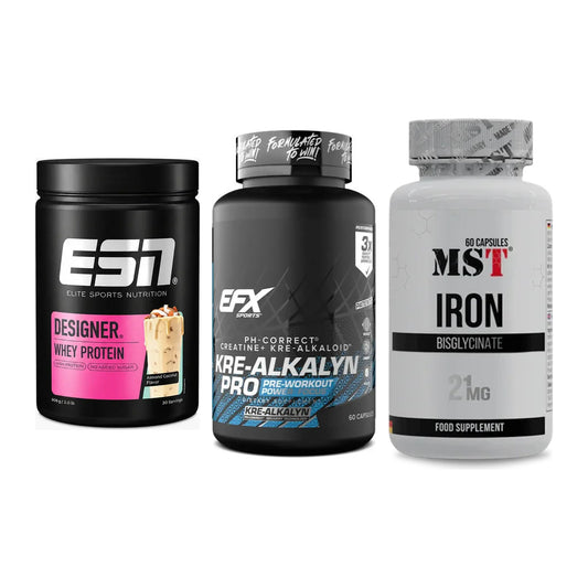 Einsteiger-Set: ESN Designer + EFX Kre-Alkalyn + MST Iron Bisglyc – alle enthaltenen Artikel