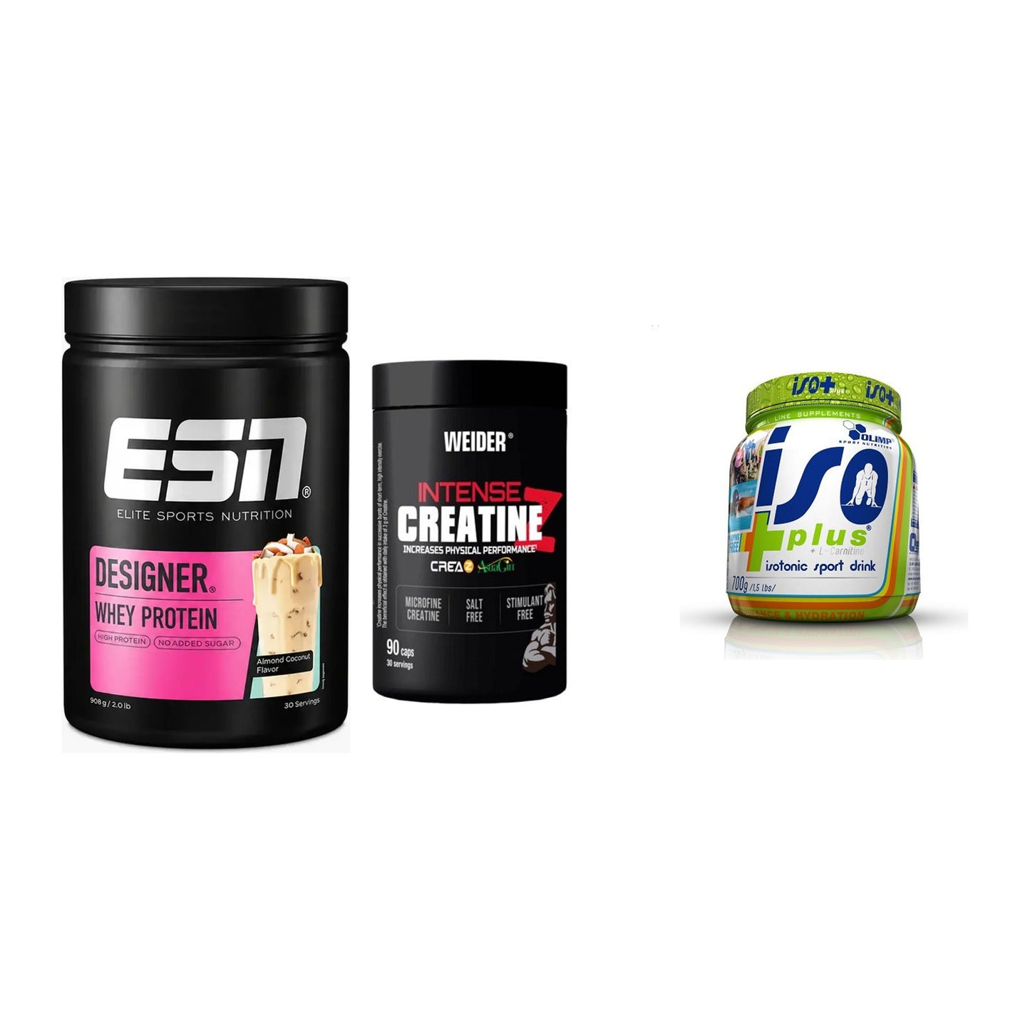 Einsteiger-Set: ESN Designer + Weider Intense + Olimp Iso Plus – alle enthaltenen Artikel