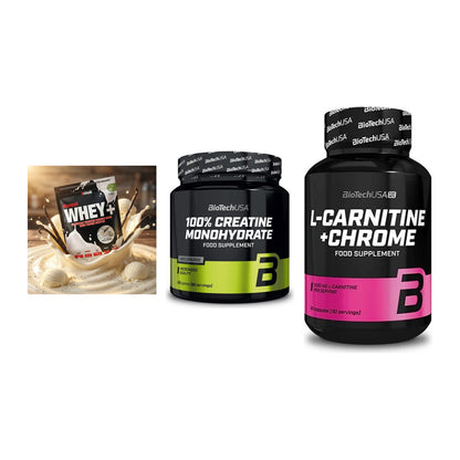Einsteiger-Set: Sinob Honest + BioTech Creatine + BioTech L-Carnit – alle enthaltenen Artikel