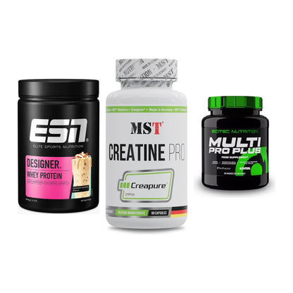 Einsteiger-Set: ESN Designer + MST Creatine Pro + Scitec Multi Pro – alle enthaltenen Artikel