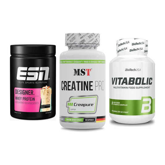 Einsteiger-Set: ESN Designer + MST Creatine Pro + BioTech Vitaboli – alle enthaltenen Artikel