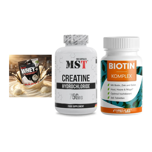 Einsteiger-Set: Sinob Honest + MST Creatine HCL + ProFuel BIOTIN – alle enthaltenen Artikel