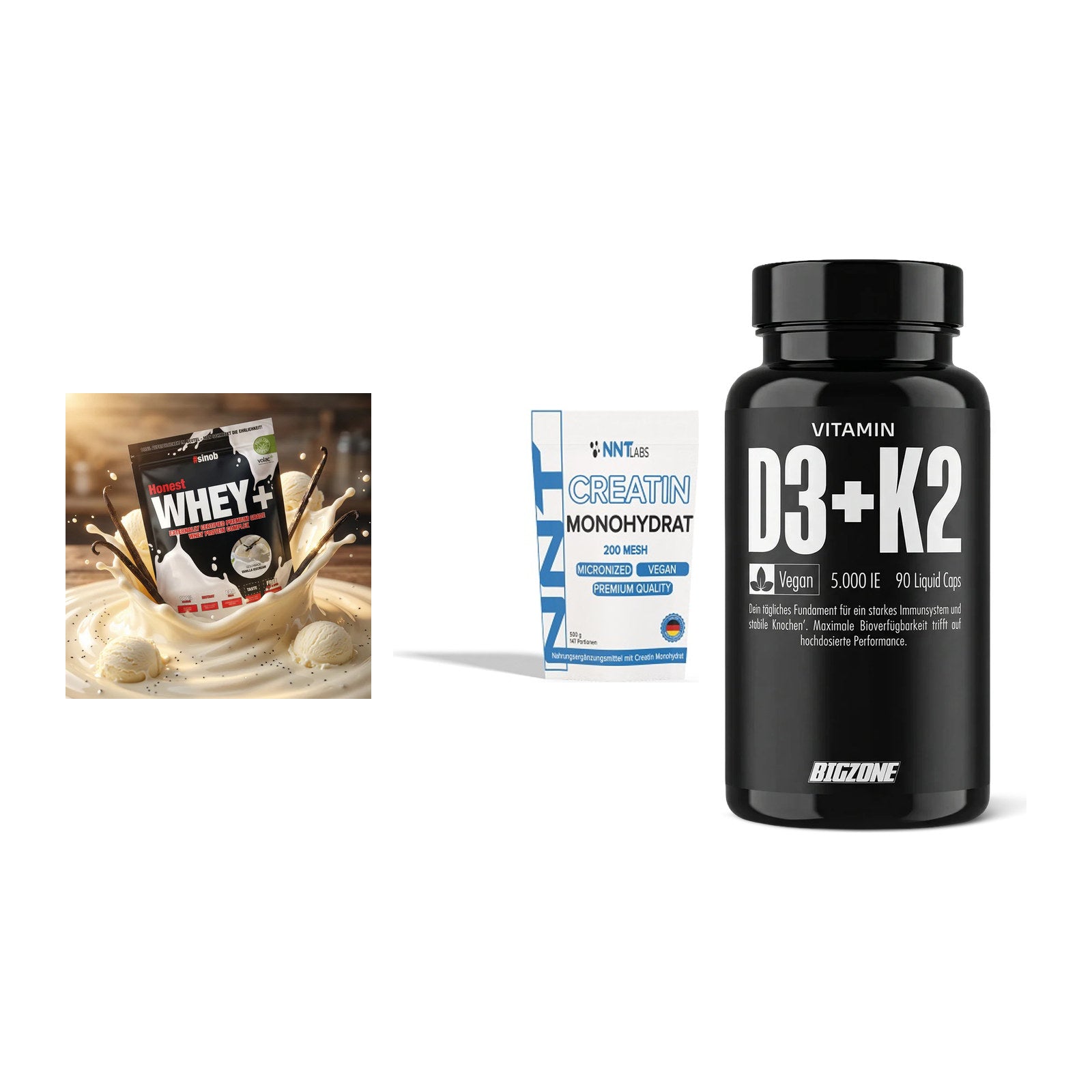 Einsteiger-Set: Sinob Honest + NNT Creatin + Big Zone Vitamin – alle enthaltenen Artikel