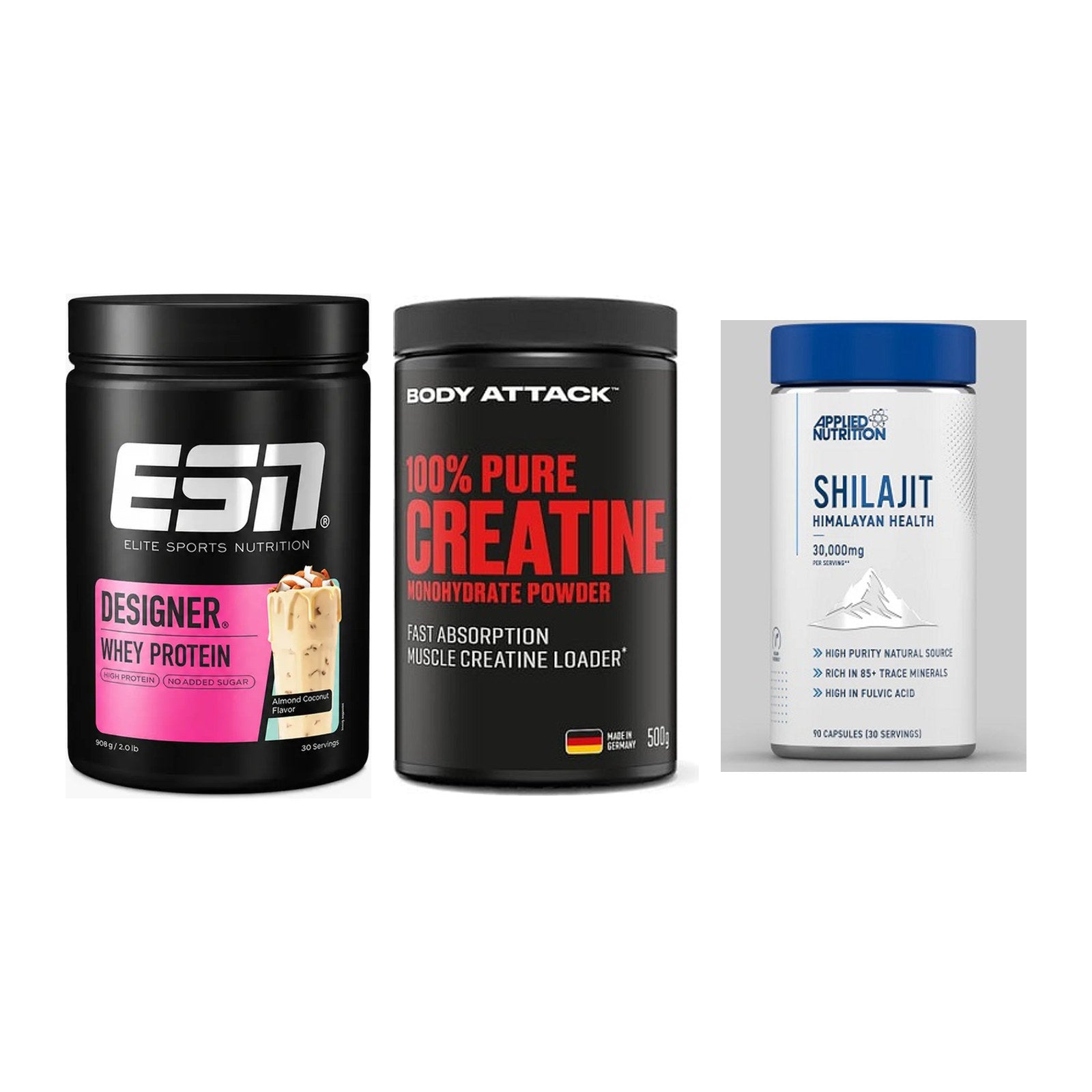 Einsteiger-Set: ESN Designer + Body Attack 100% + Applied Nutritio – alle enthaltenen Artikel