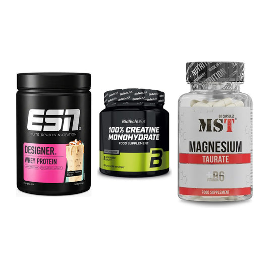 Einsteiger-Set: ESN Designer + BioTech Creatine + MST Magnesium – alle enthaltenen Artikel