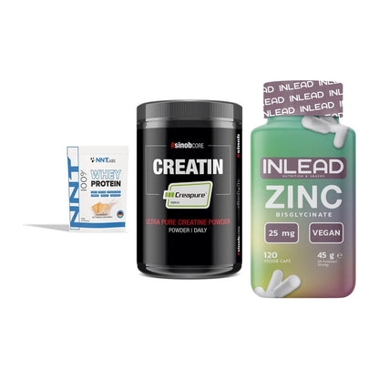 Einsteiger-Set: NNT Whey + Sinob Creatin + INLEAD Zink – alle enthaltenen Artikel