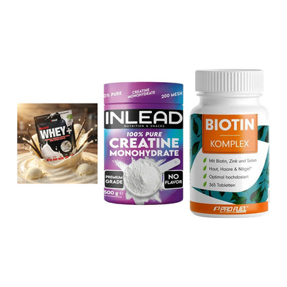 Einsteiger-Set: Sinob Honest + INLEAD Creatine + ProFuel BIOTIN – alle enthaltenen Artikel
