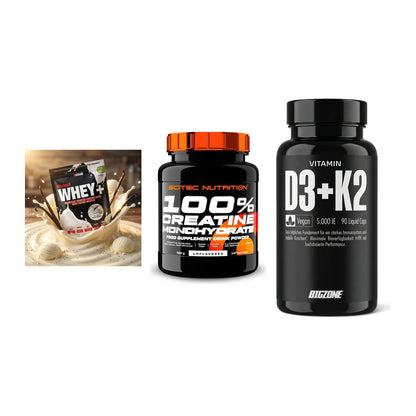 Einsteiger-Set: Sinob Honest + Scitec Creatine + Big Zone Vitamin – alle enthaltenen Artikel