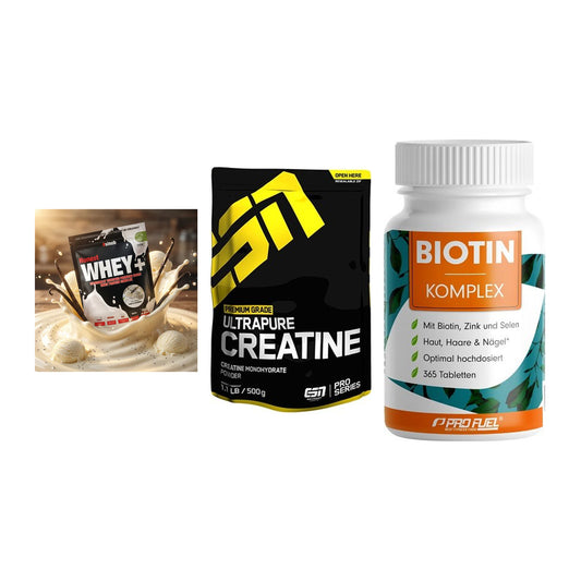 Einsteiger-Set: Sinob Honest + ESN Ultrapure + ProFuel BIOTIN – alle enthaltenen Artikel