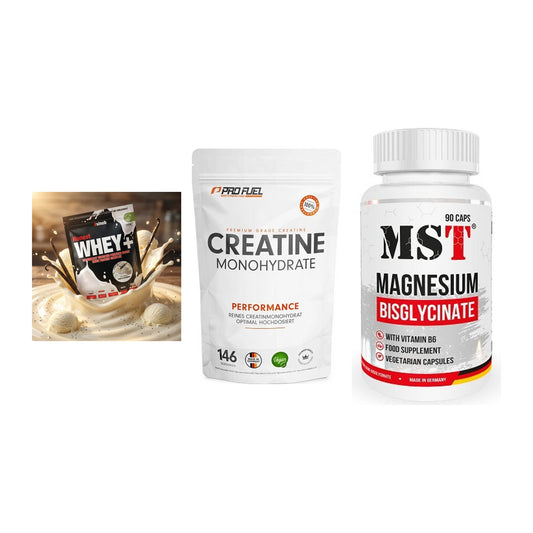 Einsteiger-Set: Sinob Honest + ProFuel Creatine + MST Magnesium – alle enthaltenen Artikel