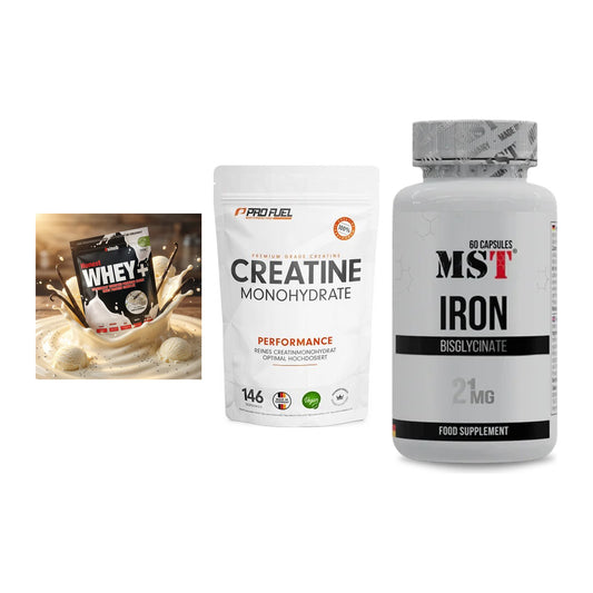 Einsteiger-Set: Sinob Honest + ProFuel Creatine + MST Iron Bisglyc – alle enthaltenen Artikel