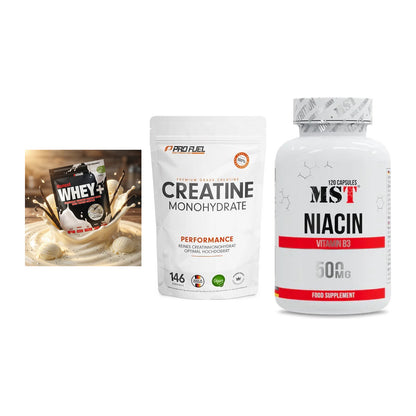 Einsteiger-Set: Sinob Honest + ProFuel Creatine + MST Niacin – alle enthaltenen Artikel