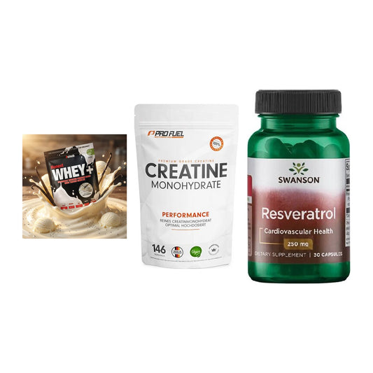 Einsteiger-Set: Sinob Honest + ProFuel Creatine + Swanson Resverat – alle enthaltenen Artikel