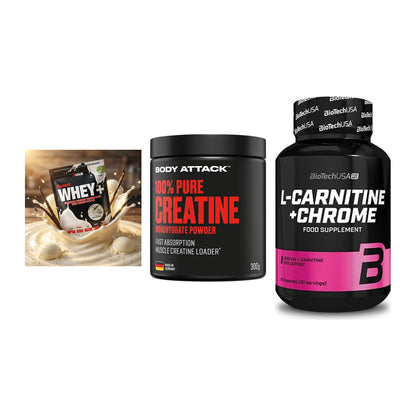 Einsteiger-Set: Sinob Honest + Body Attack 100% + BioTech L-Carnit – alle enthaltenen Artikel