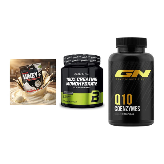 Einsteiger-Set: Sinob Honest + BioTech Creatine + GN Q10 Health – alle enthaltenen Artikel