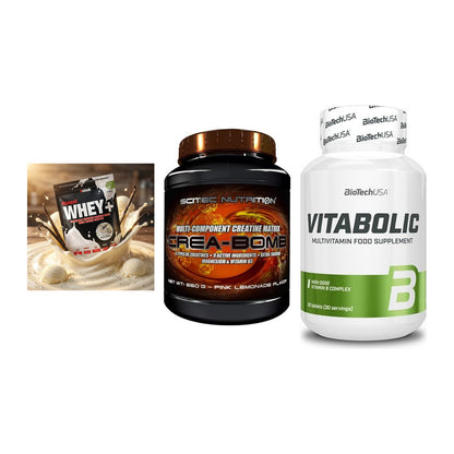 Einsteiger-Set: Sinob Honest + Scitec Crea-Bomb + BioTech Vitaboli – alle enthaltenen Artikel