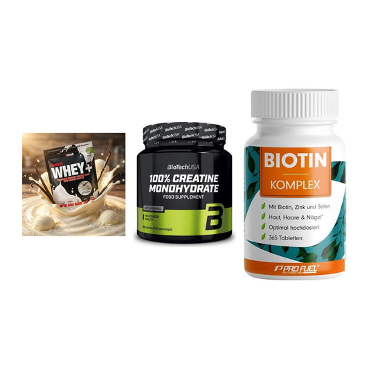 Einsteiger-Set: Sinob Honest + BioTech Creatine + ProFuel BIOTIN – alle enthaltenen Artikel