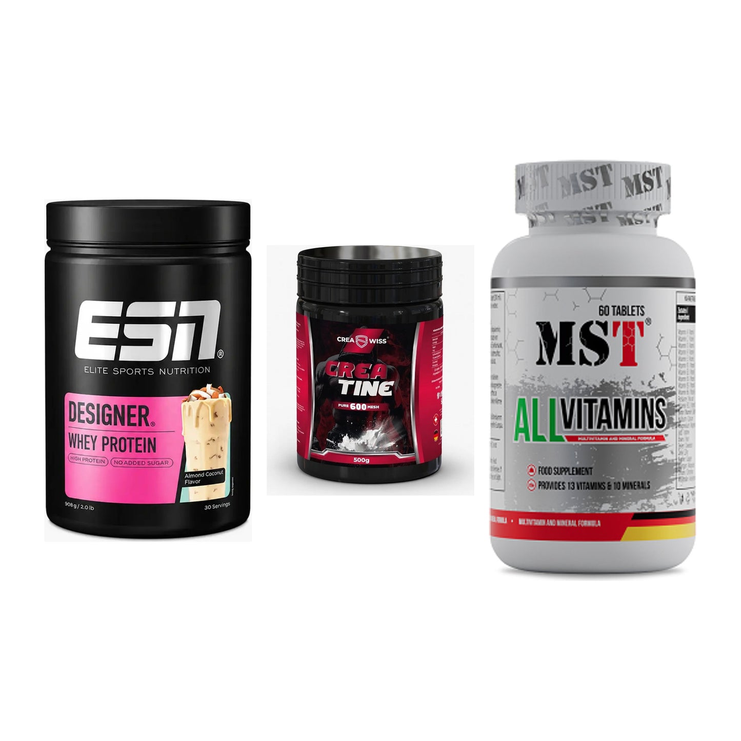 Einsteiger-Set: ESN Designer + CREASWISS + MST All Vitamins – alle enthaltenen Artikel