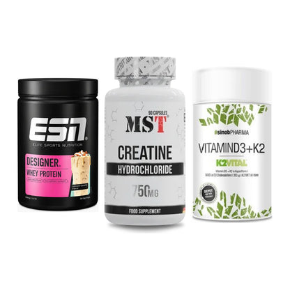 Einsteiger-Set: ESN Designer + MST Creatin HCL + Sinob Vitamin D3 – alle enthaltenen Artikel