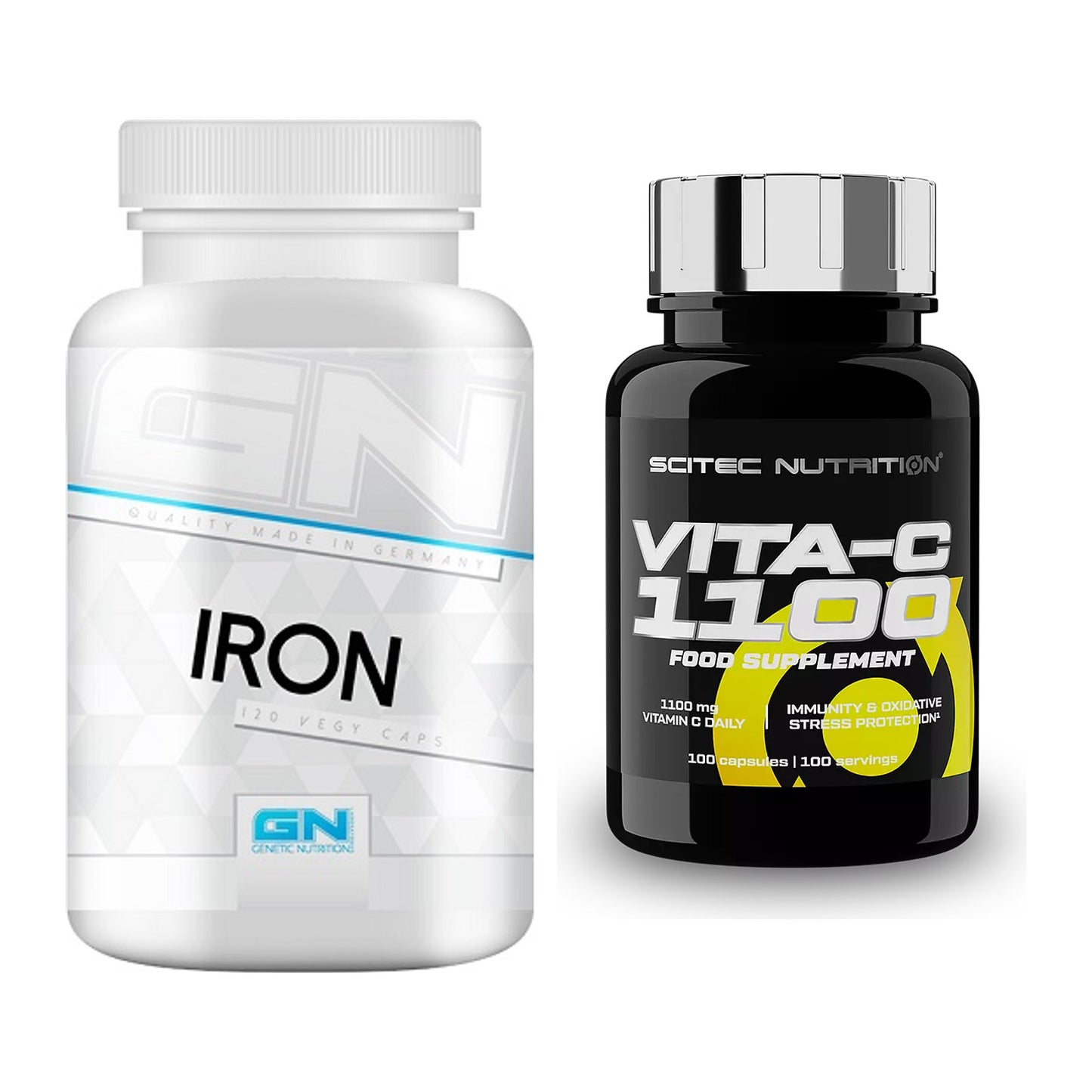 Eisen & Vitamin C: GN Iron / Eisen Health Line + Scitec Vitamin C 1100 – alle enthaltenen Artikel