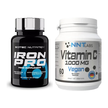 Eisen & Vitamin C: Scitec Iron Pro + NNT Vitamin C 1000 mg – alle enthaltenen Artikel