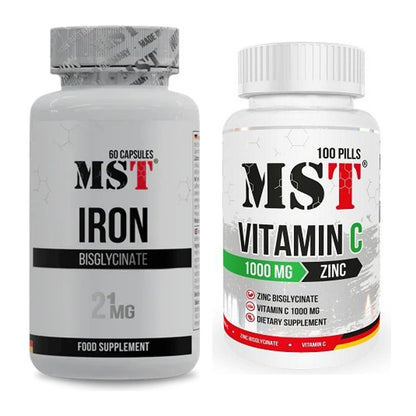 Eisen & Vitamin C: MST Iron Bisglycinate + MST Vitamin C 1000 – alle enthaltenen Artikel