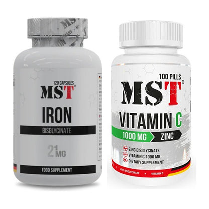 Eisen & Vitamin C: MST Iron Bisglycinate120 + MST Vitamin C 1000 – alle enthaltenen Artikel