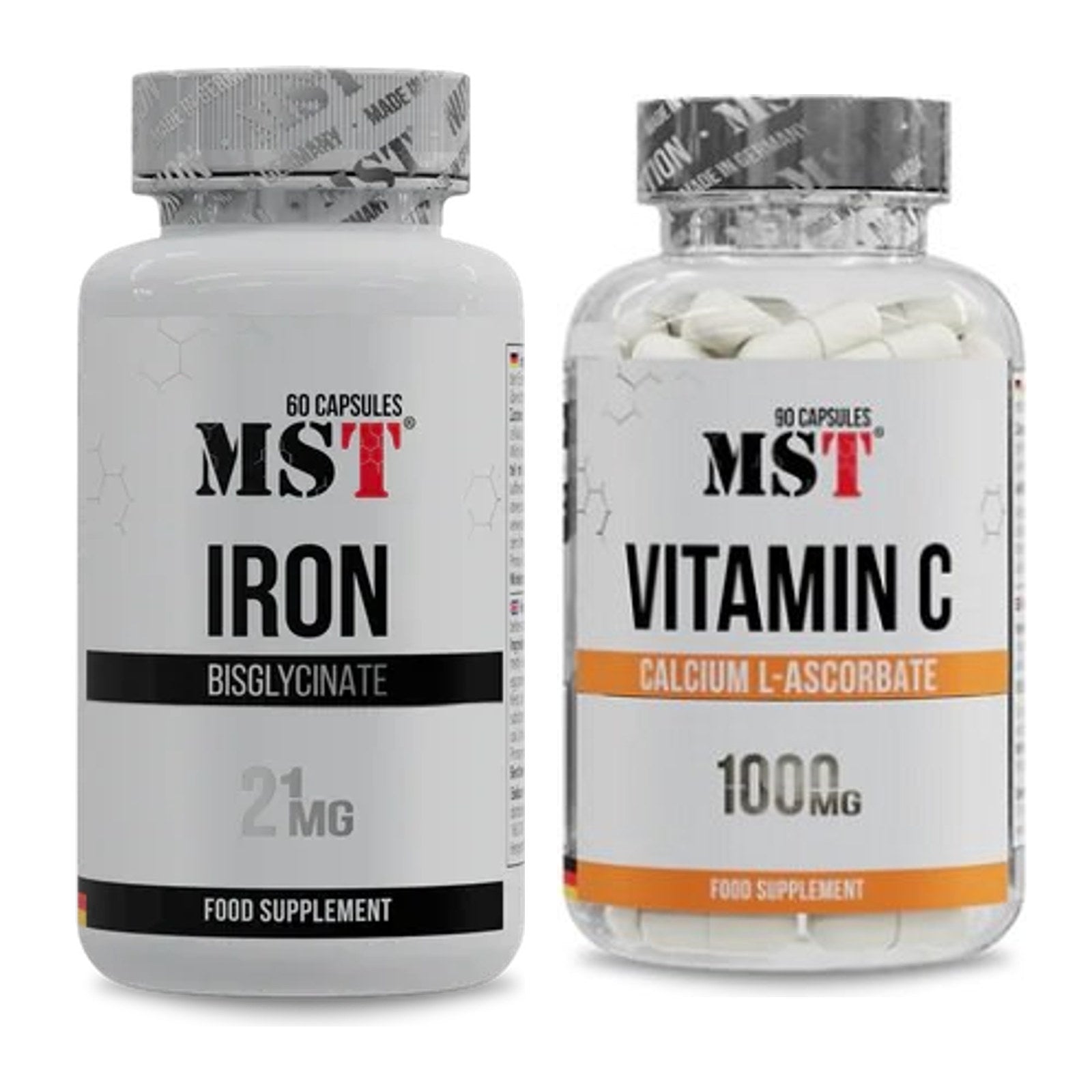 Eisen & Vitamin C: MST Iron Bisglycinate + MST Vitamin C Calcium – alle enthaltenen Artikel