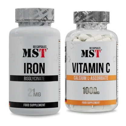 Eisen & Vitamin C: MST Iron Bisglycinate + MST Vitamin C Calcium – alle enthaltenen Artikel