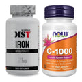Eisen & Vitamin C: MST Iron Bisglycinate + Now Foods Vitamin C-1000 – alle enthaltenen Artikel