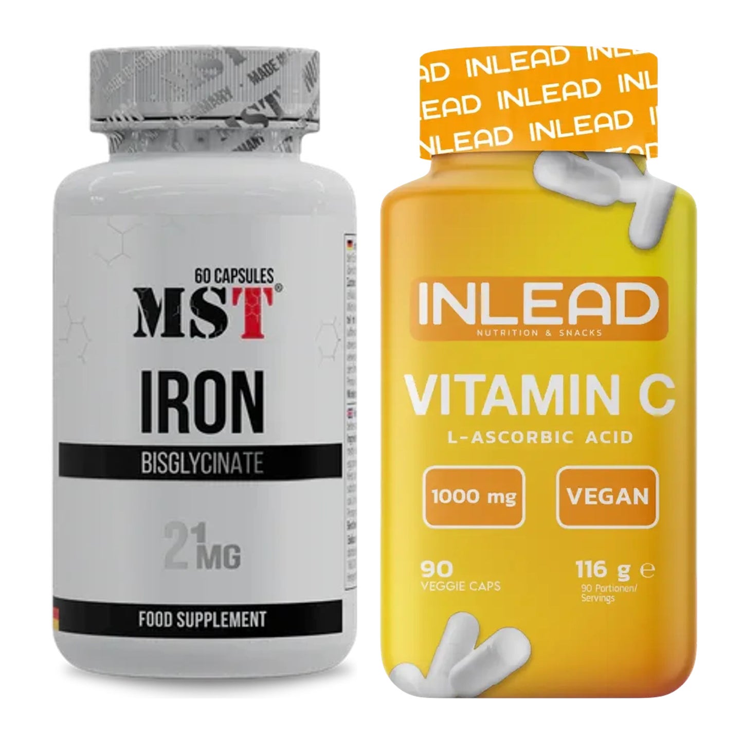 Eisen & Vitamin C: MST Iron Bisglycinate + INLEAD Vitamin C – alle enthaltenen Artikel