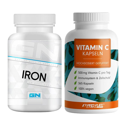 Eisen & Vitamin C: GN Iron / Eisen Health + ProFuel Vitamin C – alle enthaltenen Artikel