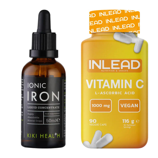 Eisen & Vitamin C: KIKI Health Liquid Iron + INLEAD Vitamin C – alle enthaltenen Artikel