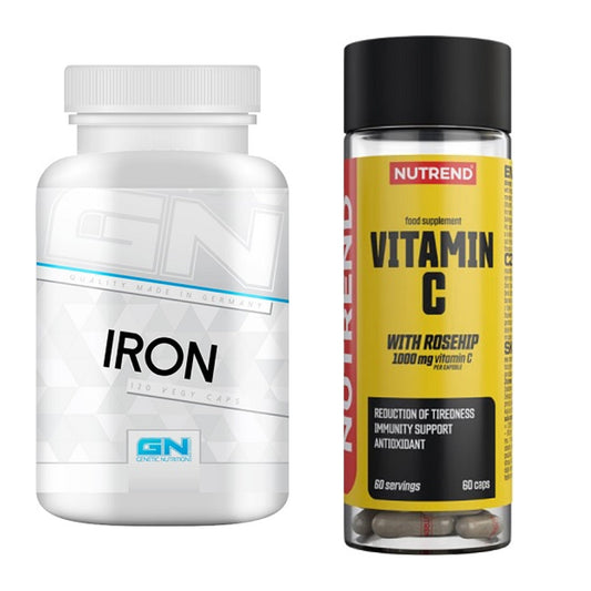 Eisen & Vitamin C: GN Iron / Eisen Health + Nutrend Vitamin C 1000 – alle enthaltenen Artikel