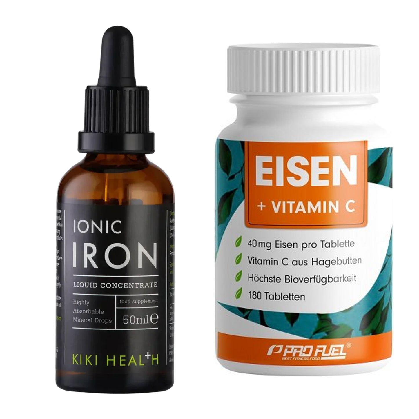 Eisen & Vitamin C: KIKI Health Liquid Iron + ProFuel EISEN + nat. – alle enthaltenen Artikel