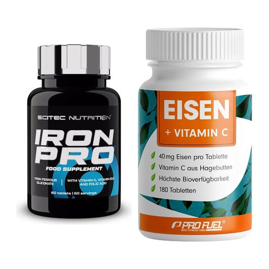 Eisen & Vitamin C: Scitec Iron Pro + ProFuel EISEN + nat. Vitamin C – alle enthaltenen Artikel