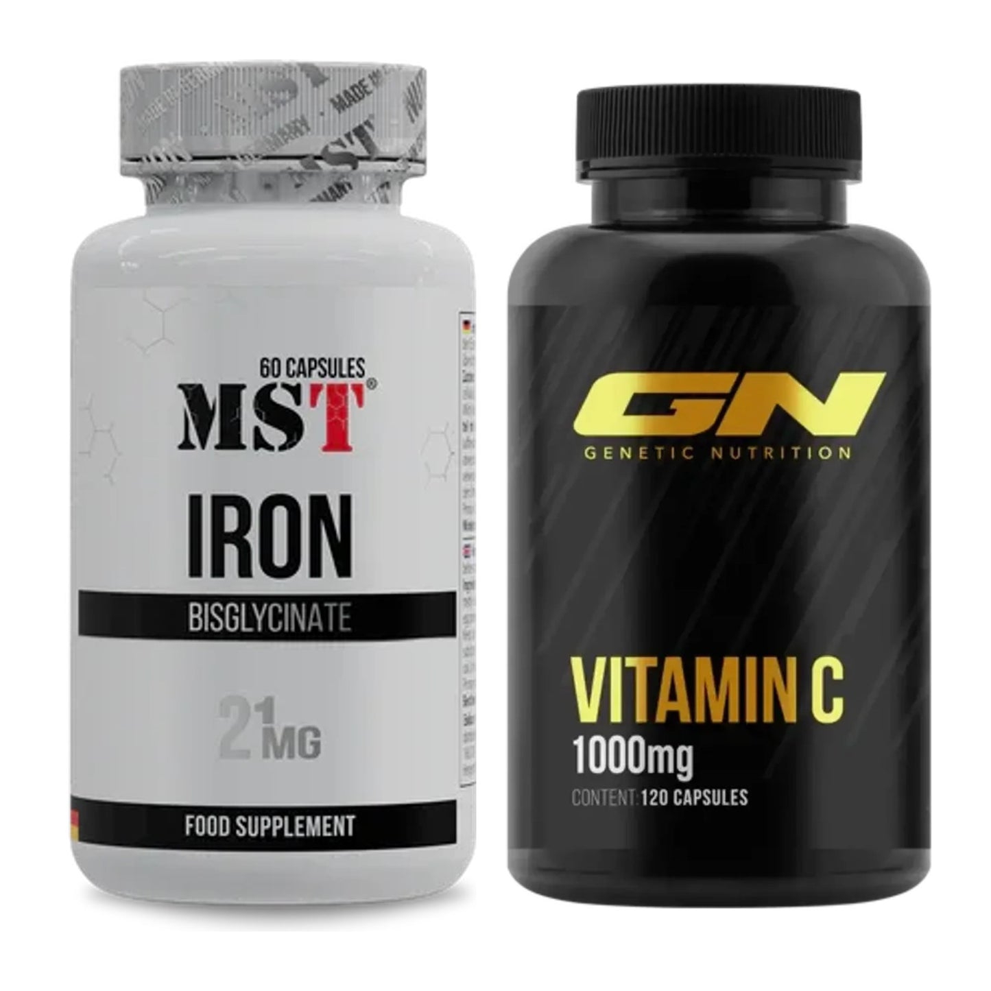 Eisen & Vitamin C: MST Iron Bisglycinate + GN Vitamin C Health Line – alle enthaltenen Artikel