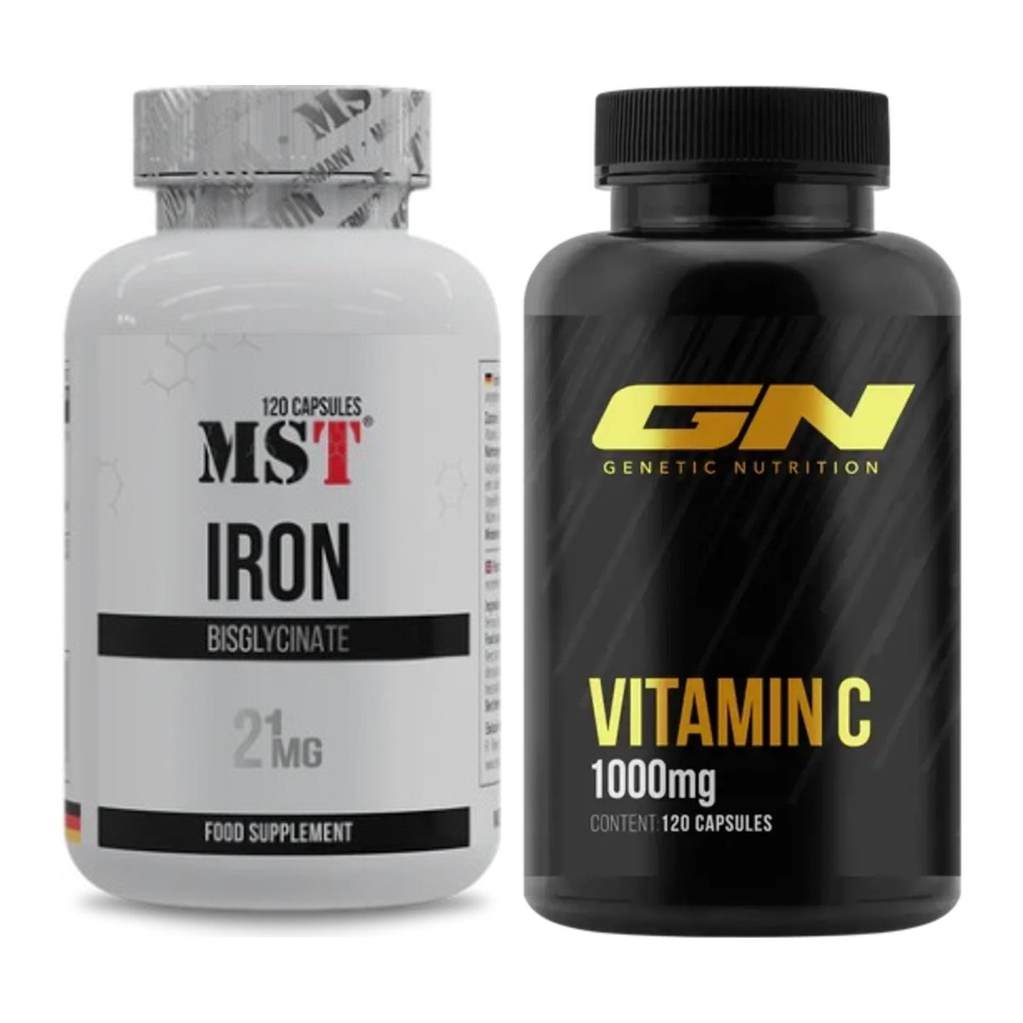 Eisen & Vitamin C: MST Iron Bisglycinate120 + GN Vitamin C Health Line – alle enthaltenen Artikel