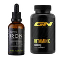 Eisen & Vitamin C: KIKI Health Liquid Iron + GN Vitamin C Health Line – alle enthaltenen Artikel