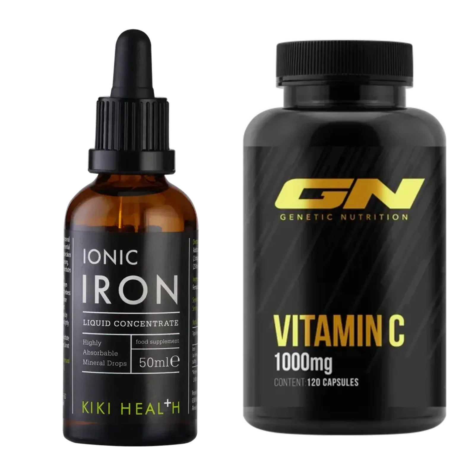 Eisen & Vitamin C: KIKI Health Liquid Iron + GN Vitamin C Health Line – alle enthaltenen Artikel