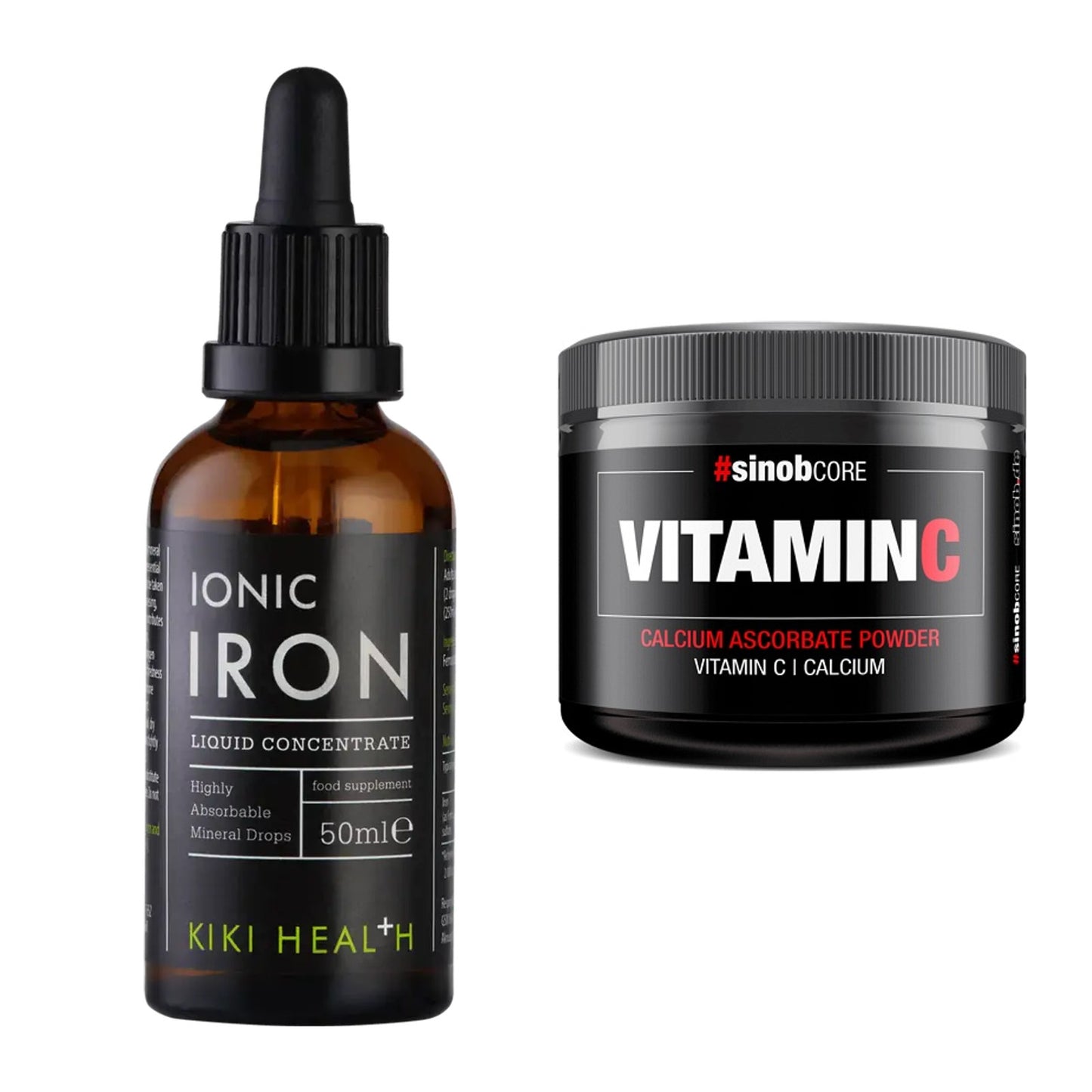 Eisen & Vitamin C: KIKI Health Liquid Iron + Sinob Vitamin C Calcium – alle enthaltenen Artikel