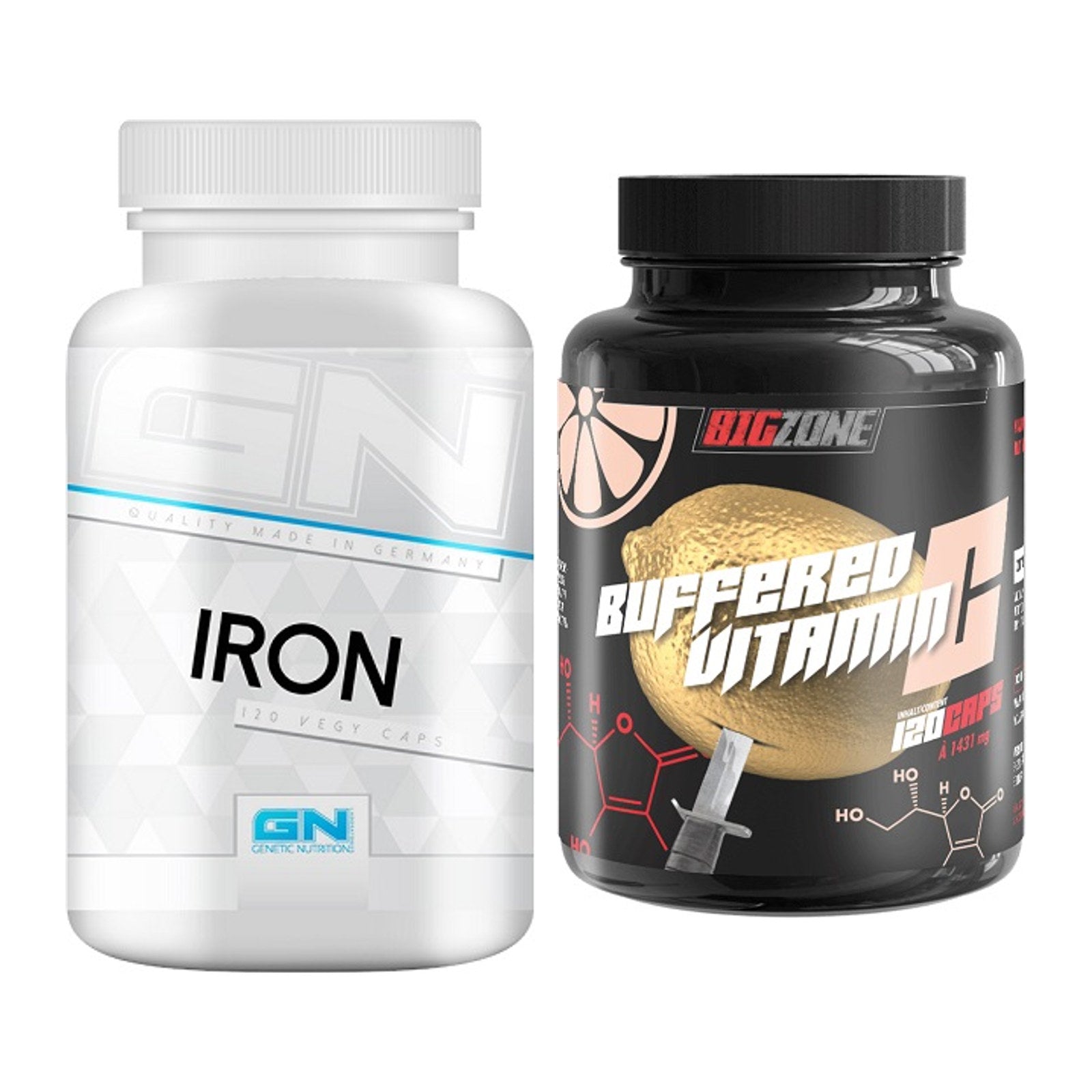 Eisen & Vitamin C: GN Iron / Eisen Health + Big Zone Buffered – alle enthaltenen Artikel