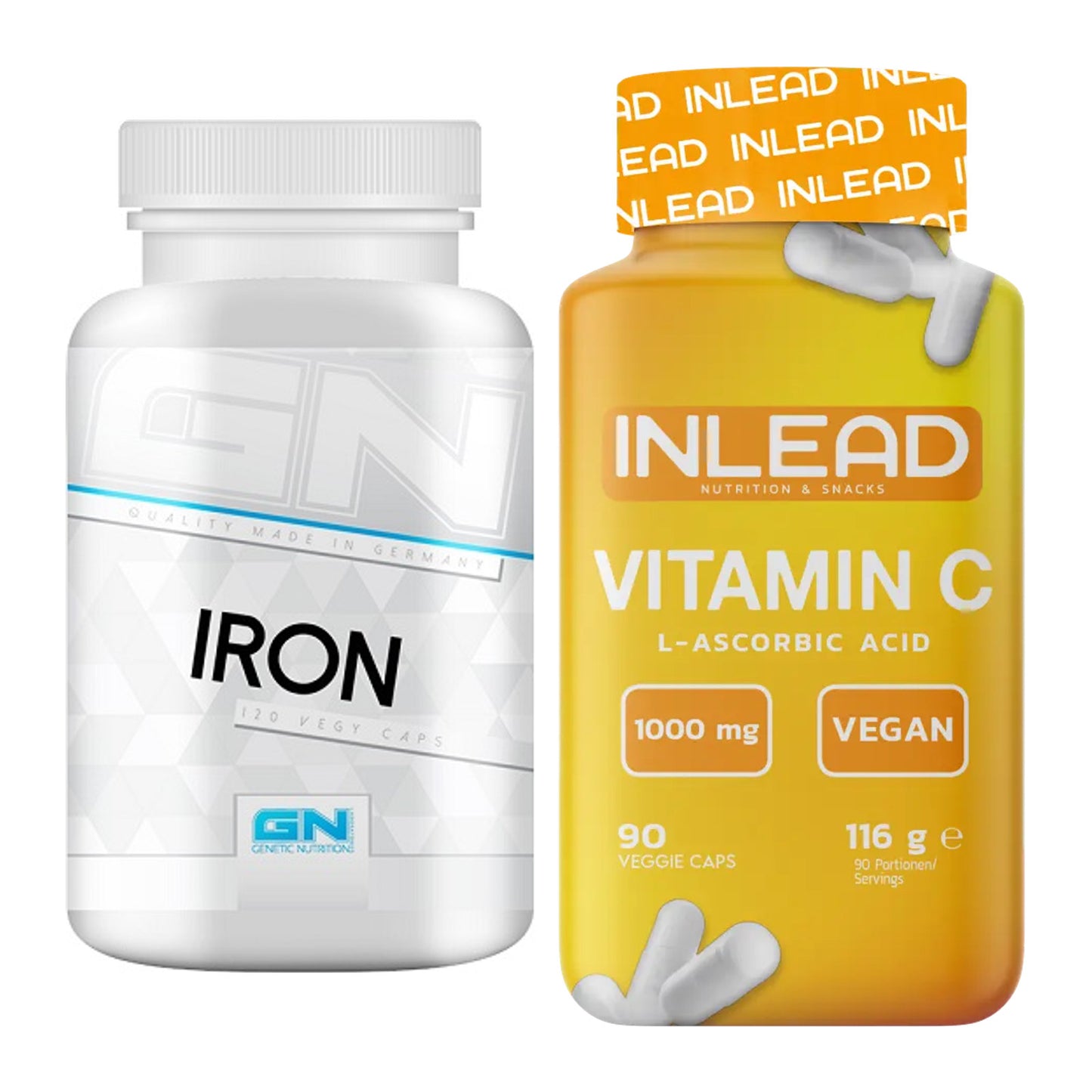 Eisen & Vitamin C: GN Iron / Eisen Health Line + INLEAD Vitamin C – alle enthaltenen Artikel