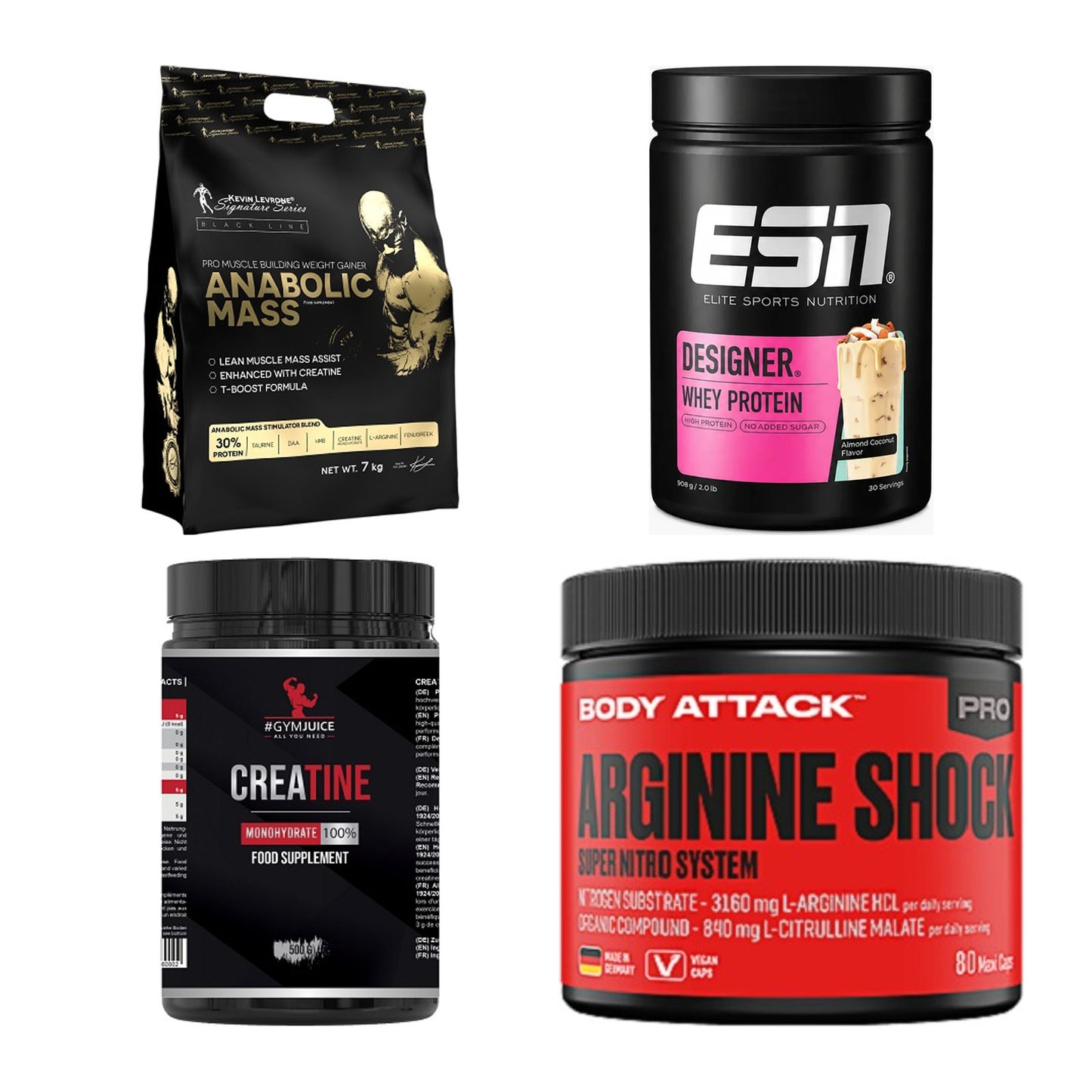 Masseaufbau für Fortgeschrittene: Kevin Levrone Anabolic + 3 weitere – alle enthaltenen Artikel
