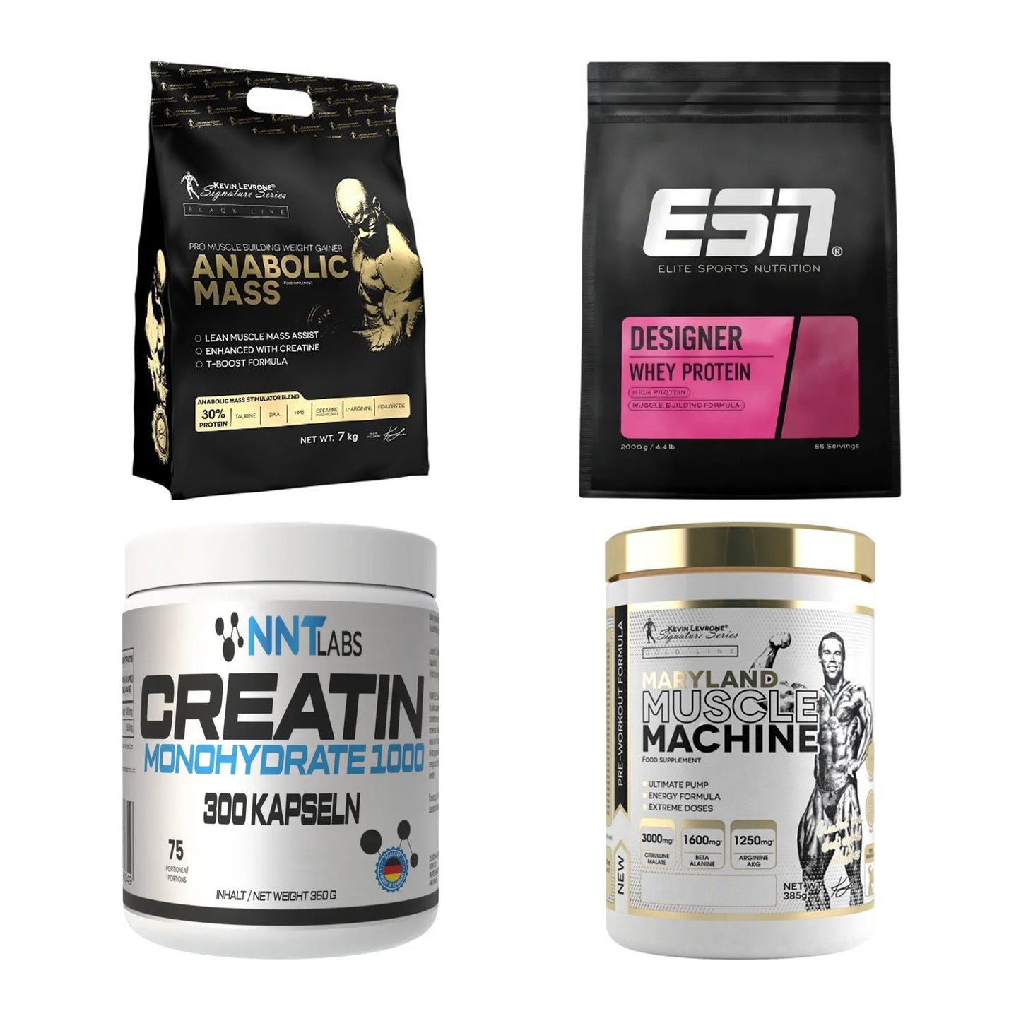 Masseaufbau für Fortgeschrittene: Kevin Levrone Anabolic + 3 weitere – alle enthaltenen Artikel