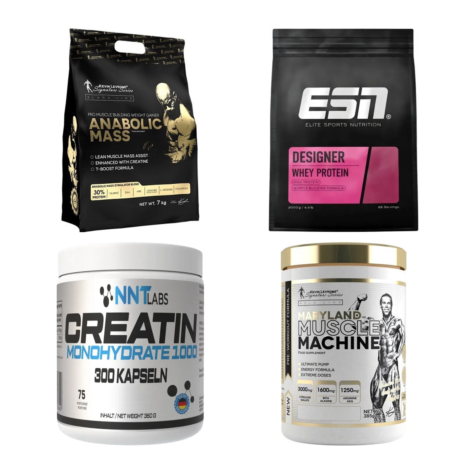 Masseaufbau für Fortgeschrittene: Kevin Levrone Anabolic + 3 weitere – alle enthaltenen Artikel