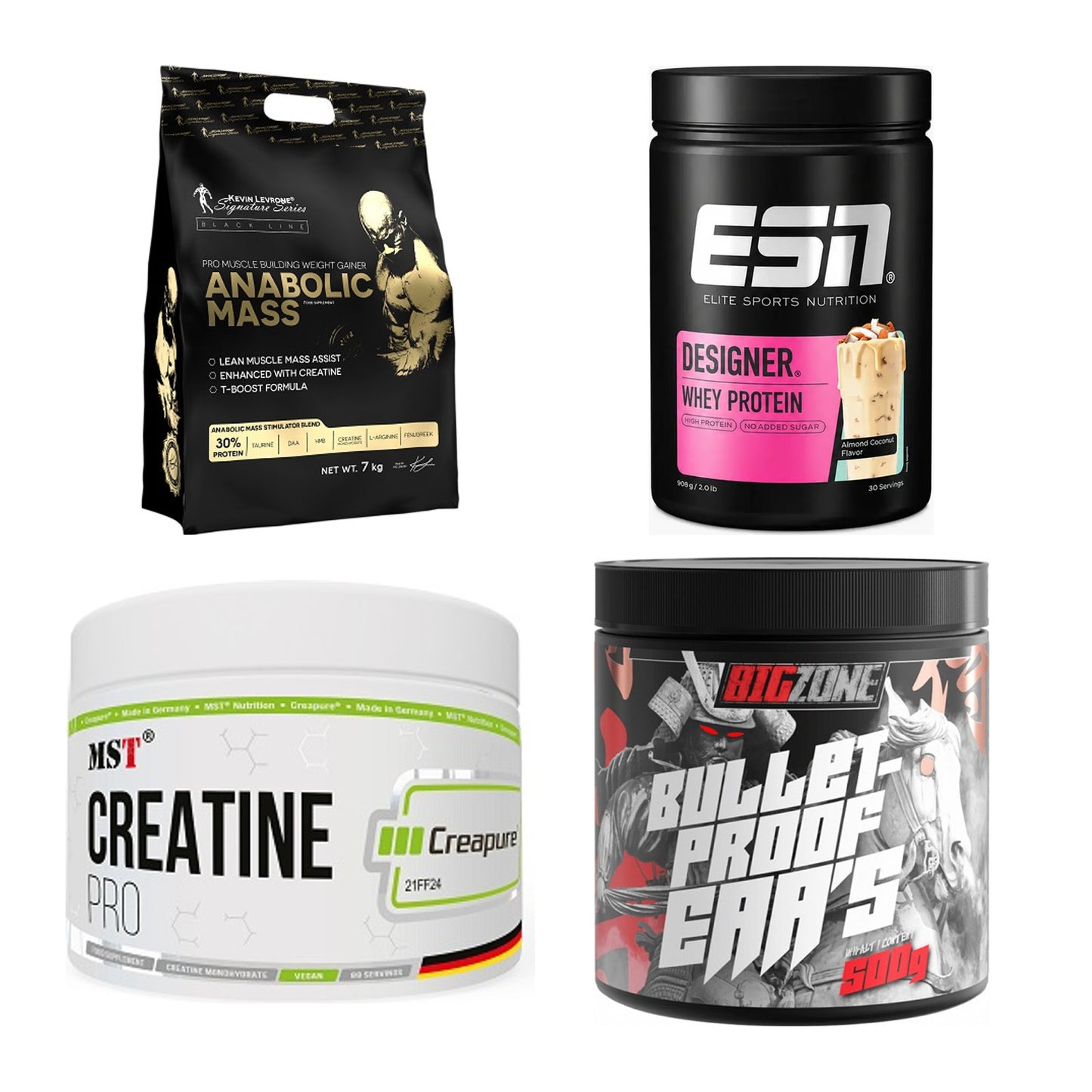 Masseaufbau für Fortgeschrittene: Kevin Levrone Anabolic + 3 weitere – alle enthaltenen Artikel
